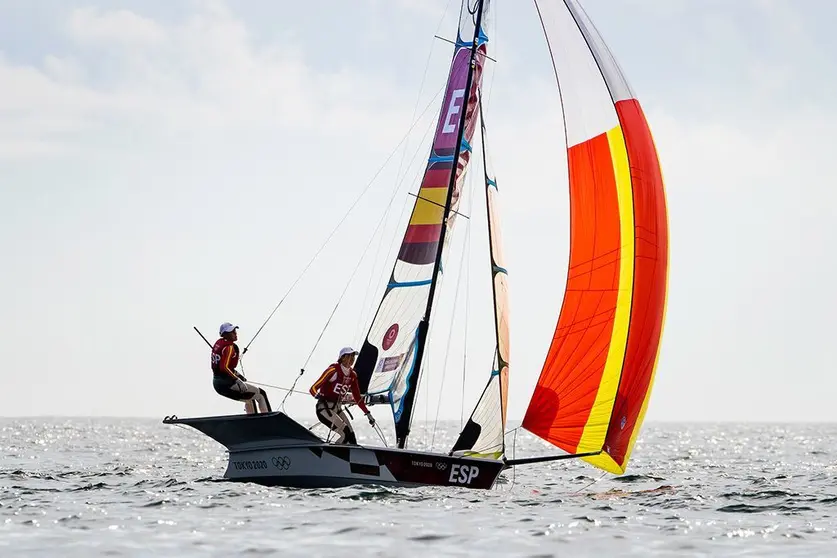 Támara Echegoyen y Paula Barceló - 49er FX . SAILINLINGSHOTS BY MARÍA MUIÑA/RFEV 