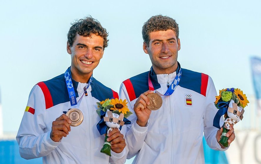 Jordi Xammar y Nicolás Rodríguez - Medalla de bronce en 470 Masculino. SAILINLINGSHOTS BY MARÍA MUIÑA/RFEV 