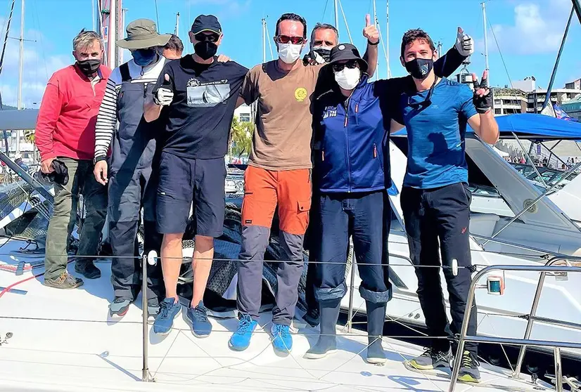 Tripulación Bon3 de Víctor Carrión, que contó entre otros a José Gándara y Juan Pazó. JORGE ALONSO. 