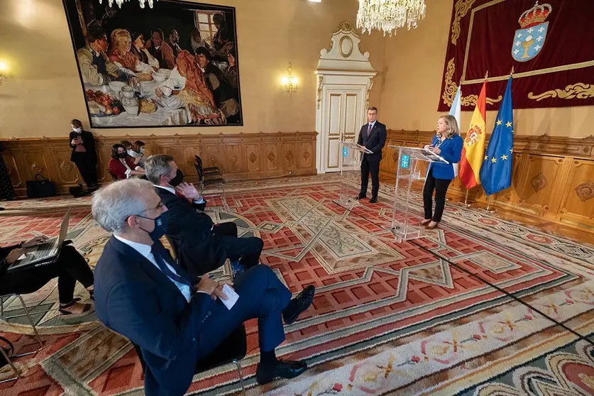 El titular del Gobierno gallego mantuvo hoy una reuni&oacute;n con la vicepresidenta primera y ministra de Asuntos Econ&oacute;micos y Transformaci&oacute;n Digital.