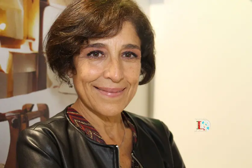 Concepción de Vega, en la feria Fairway, en Santiago de Compostela. 