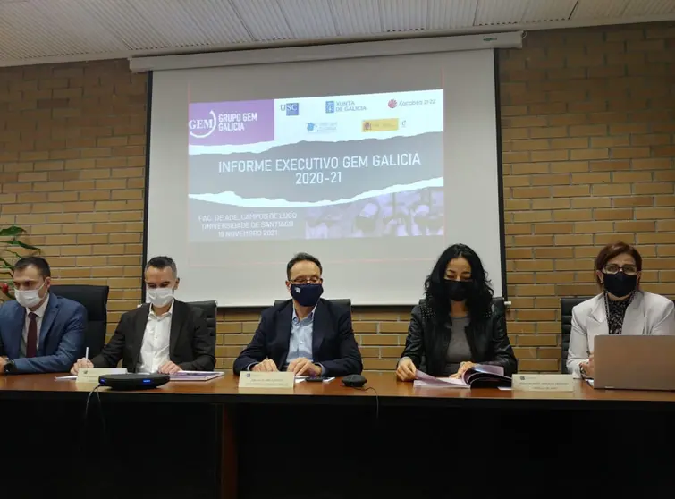 Na sesión inaugural participaron o Director do Igape, Fernando Guldrís; a 
tenente de Alcaldesa do Concello de Lugo, Ana Mª González Abelleira; o Deputado 
Provincial de Promoción Económica e Social, Pablo Rivera Capón; o Adxunto á Vicerreitoría 
de Coordinación do Campus de Lugo, Jesús Varela Zapata; e a Directora do Grupo GEM 
Galicia, Loreto Fernández, ámbolos dous da Universidade de Santiago de Compostela.