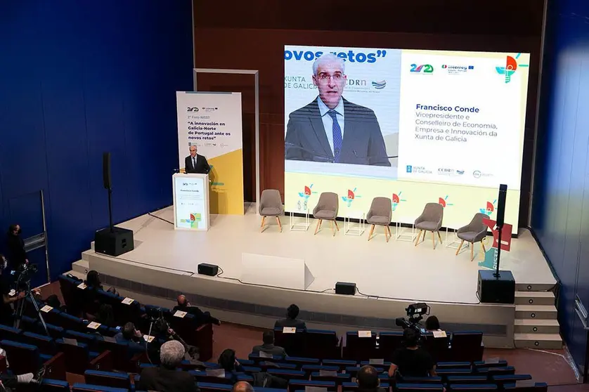 El vicepresidente económico y conselleiro de Economía, Empresa e Innovación, Francisco Conde, señala que todos los esfuerzos como Eurorregión tienen que estar centrados “en sumar capacidades y talento”.