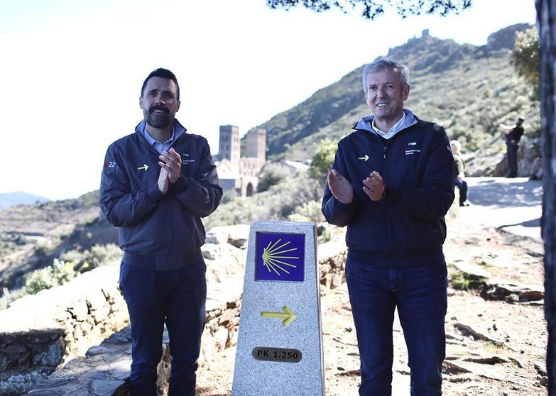 El vicepresidente primero de la Xunta, Alfonso Rueda, inauguró uno de los elementos más representativos del Camino, que será el quinto instalado en otras comunidades de España.