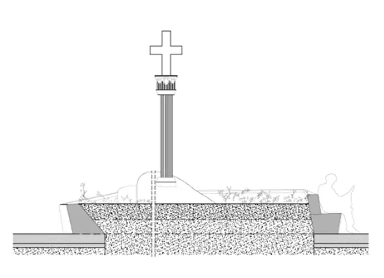 Deseño cruceiro Praza de Bugallal