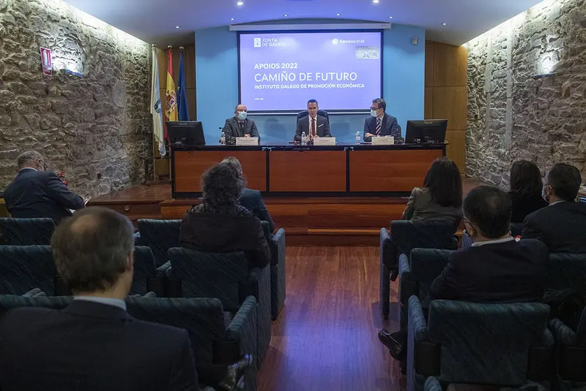 El director del Igape, Fernando Guldrís, participó en una jornada organizada por la Confederación de Empresarios de Galicia en la que subrayó las distintas líneas de apoyo del instituto para este año.