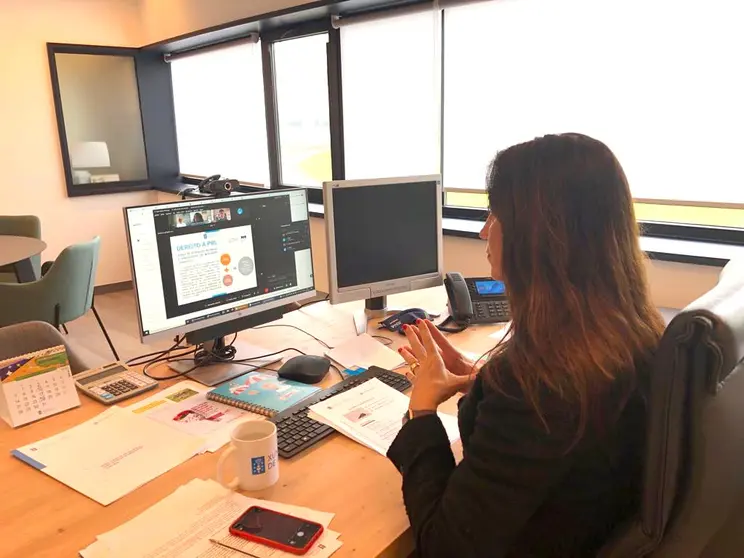 La directora general de Relaciones Laborales, Elena Mancha, presentó el programa a través de un webinario en el que abogó por la integración de criterios sostenibles en las actividades.