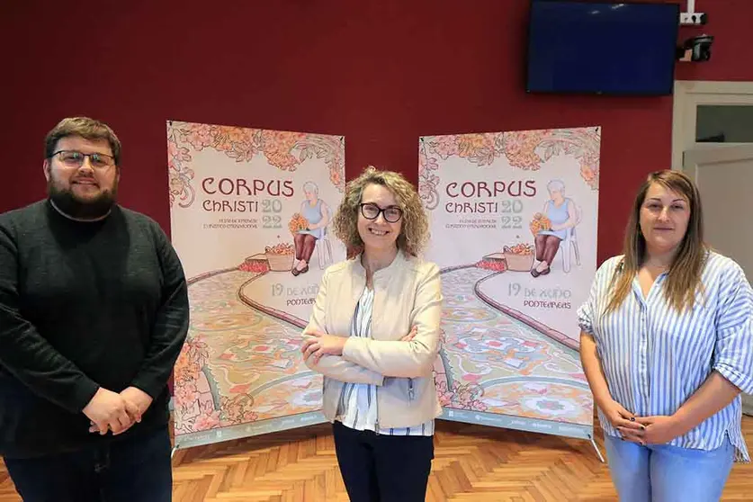 Ponteareas homenaxea ás traballadoras do Corpus Christi no seu cartel de 2022.