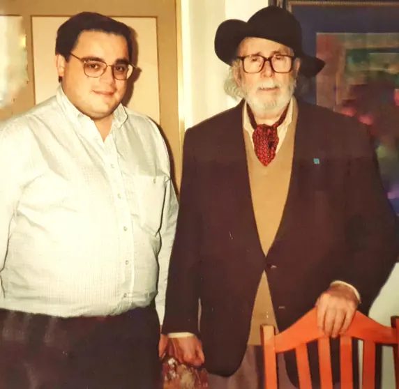 Alberto Barciela con Laxeiro. FOTOGRAFÍA GENTILEZA DE A. BARCIELA.