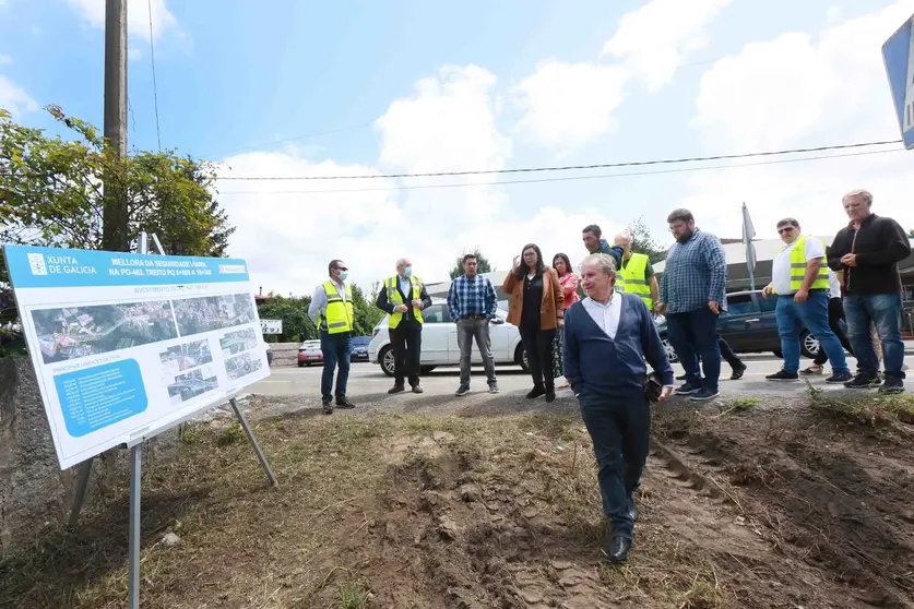 Comezan as obras na P0-403 incorporando algunhas das demandas do Concello de Ponteareas e a veciñanza.