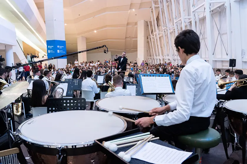 La Cidade da Cultura acoge el V Festival de Bandas infantiles y Juveniles de Galicia con alrededor de 600 chicos y chicas de 12 agrupaciones.
