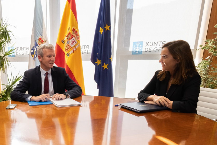 O presidente do Goberno galego, Alfonso Rueda, reuniuse coa alcaldesa da Coruña, Inés Rey.