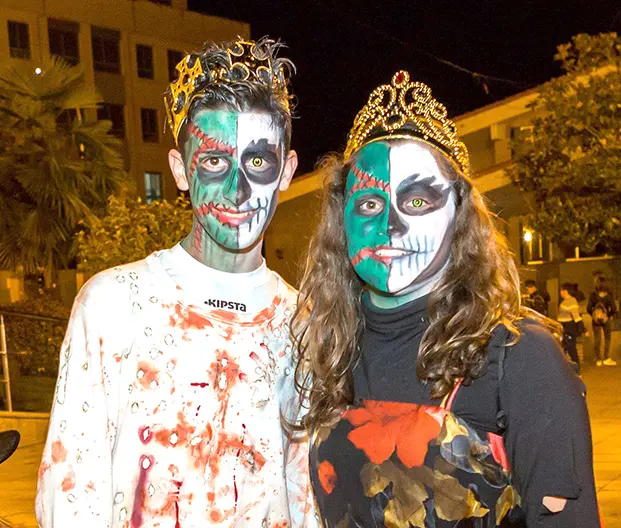 Participantes no roteiro de Samaín en 2018.