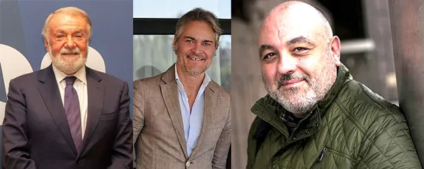 Mayor Oreja, Ulises Bértolo y Luis Alamancos.