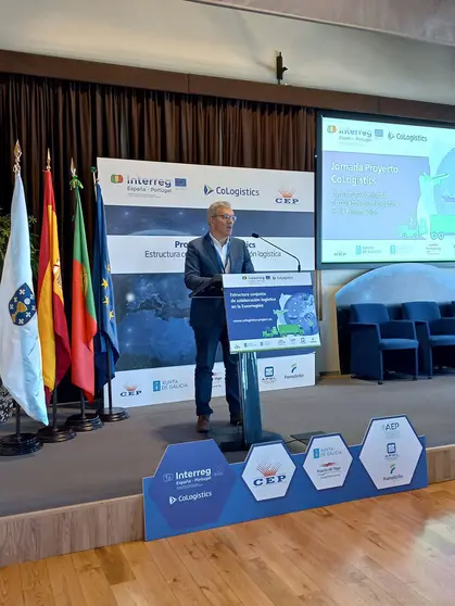 O director xeral de Mobilidade, Ignacio Maestro, clausurou hoxe a “Xornada de Presentación da Estrutura Conxunta de Colaboración Loxística na Eurorrexión”.