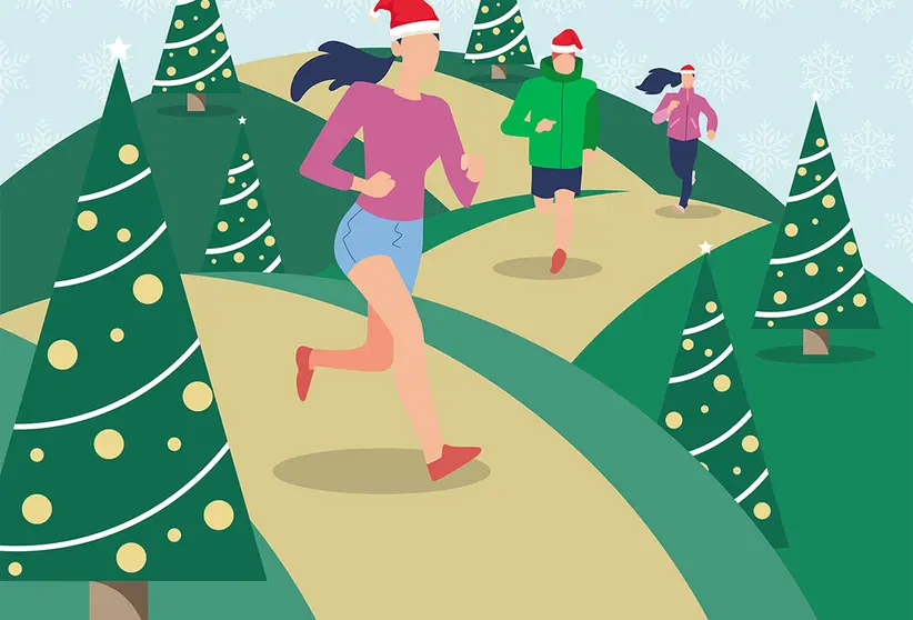 Fragmento del cartel de la  San Silvestre Solidaria Tui.