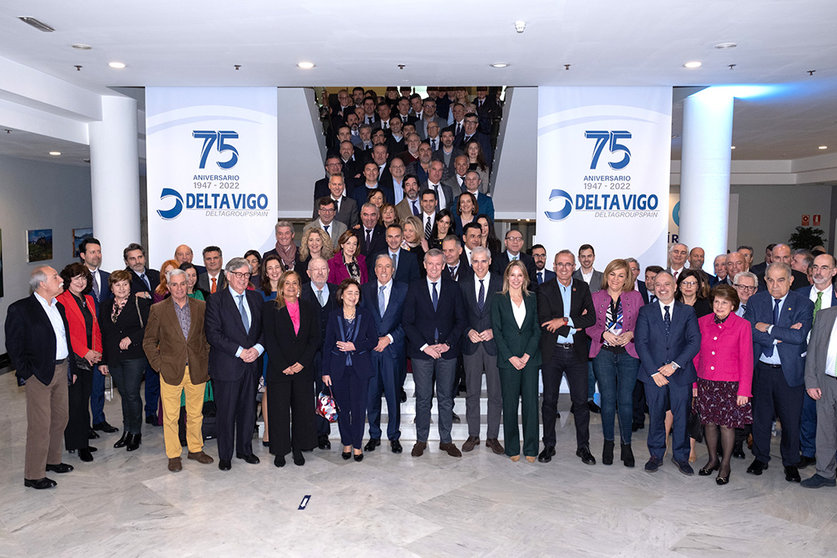El presidente de la Xunta intervino en los actos de celebración del 75 aniversario del Grupo Delta Vigo.