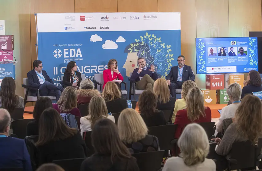 El director xeral de Pesca, Acuicultura e Innovación Tecnolóxica, Antonio Basanta, participó en el II Congreso Súmate al cambio sostenible, celebrado en Santiago.