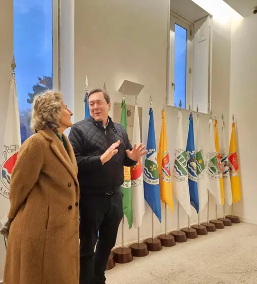O Presidente da Câmara Municipal de Ponte da Barca, Augusto Marinho e a Ministra da Coesão Territorial, Ana Abrunhosa.