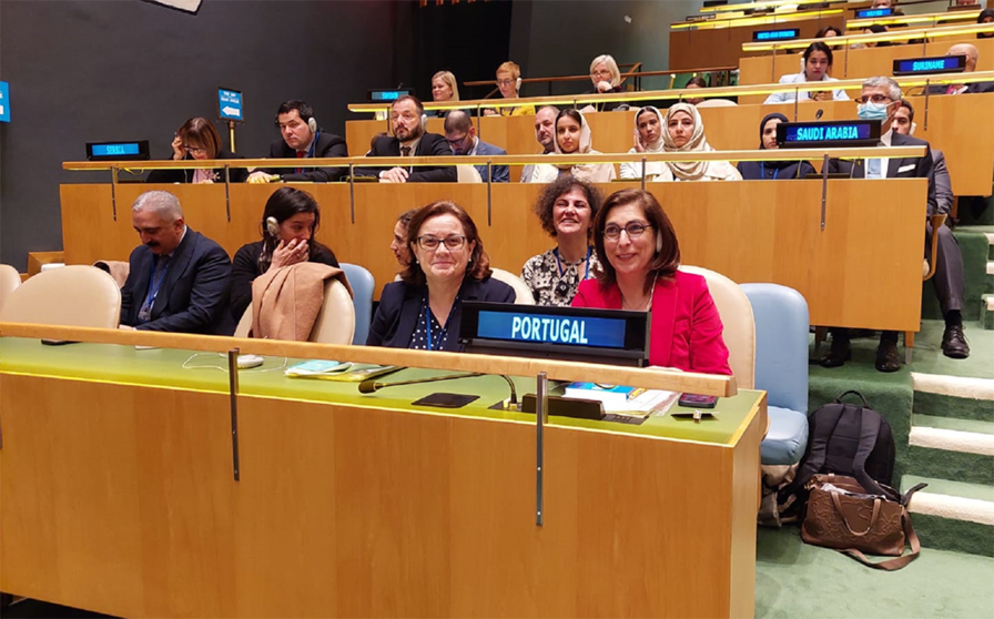 Ministra Adjunta e dos Assuntos Parlamentares, Ana Catarina Mendes, na 67ª sessão da Comissão das Nações Unidas sobre o Estatuto da Mulher (CSW67), Nova Iorque.