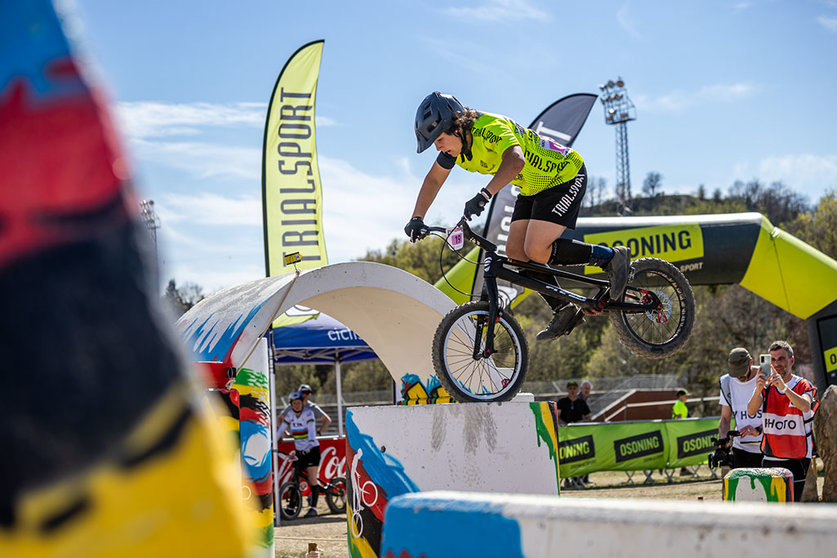 Vic (Spain) – April 9, 2023 : UCI Trials World Cup VIC 2023. ©Zubiko Photo