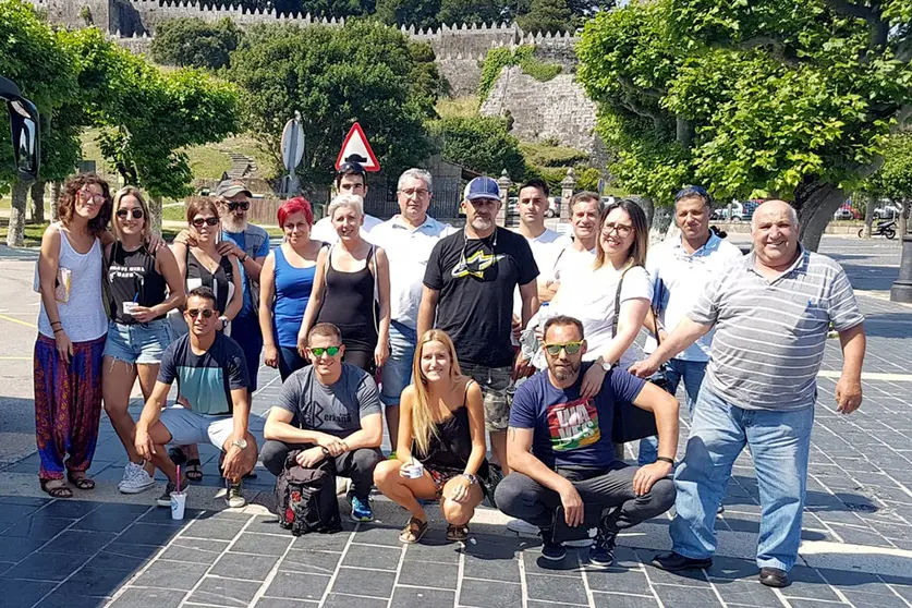 Buena parte de la expedición a punto de partir.