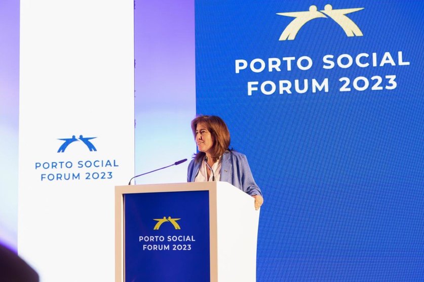 Ministra do Trabalho, Solidariedade e Segurança Social, Ana Mendes Godinho, no Fórum Social, Porto.