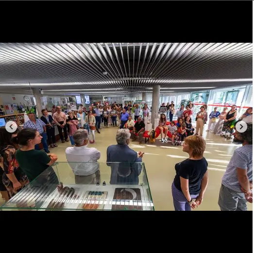 Un momento da inauguración das mostra.