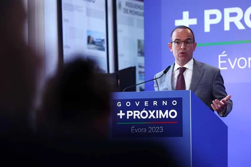 Ministro da Cultura, Pedro Adão e Silva, na conferência de imprensa do Conselho de Ministros, Évora.