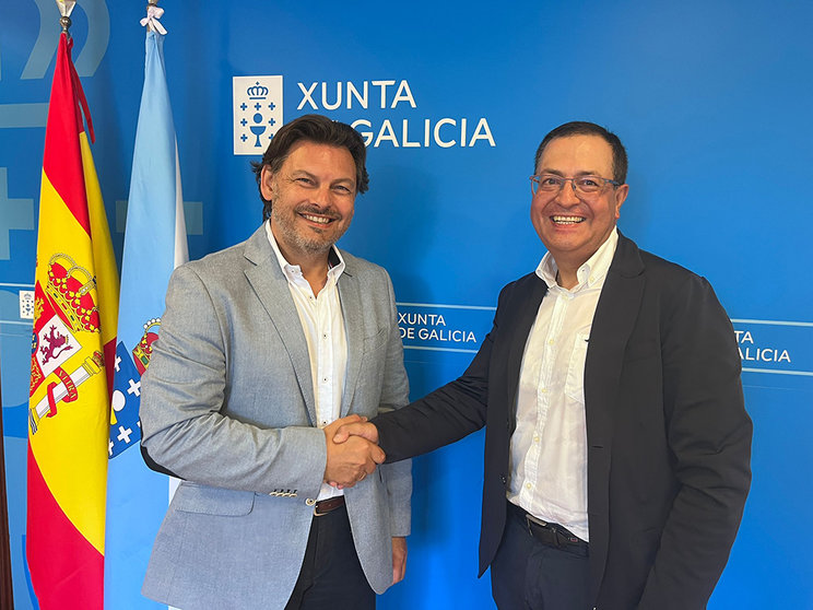O secretario xeral da Emigración, Antonio Rodríguez Miranda, e o seu homólogo na Junta de Castilla y León, Fernando Rubio, mantiveron unha reunión de traballo.