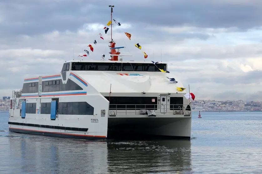 «Cegonha Branca», primeiro navio da frota elétrica da Transtejo/Soflusa, Seixal.
