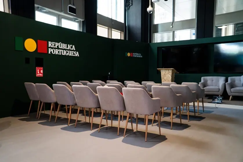 O pavilhão de Portugal na Cimeira do Clima das Nações Unidas, fica na Blue Zone da Expo City, no Dubai.