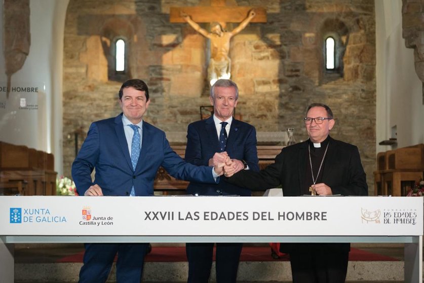 O presidente da Xunta asinou un convenio de colaboración co titular do Goberno autonómico castelán-leonés para levar a cabo este proxecto,