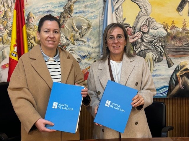 La conselleira de Infraestruturas e Mobilidade, Ethel Vázquez, firmó con la alcaldesa, Marta Valcárcel, el convenio para impulsar estas actuaciones.