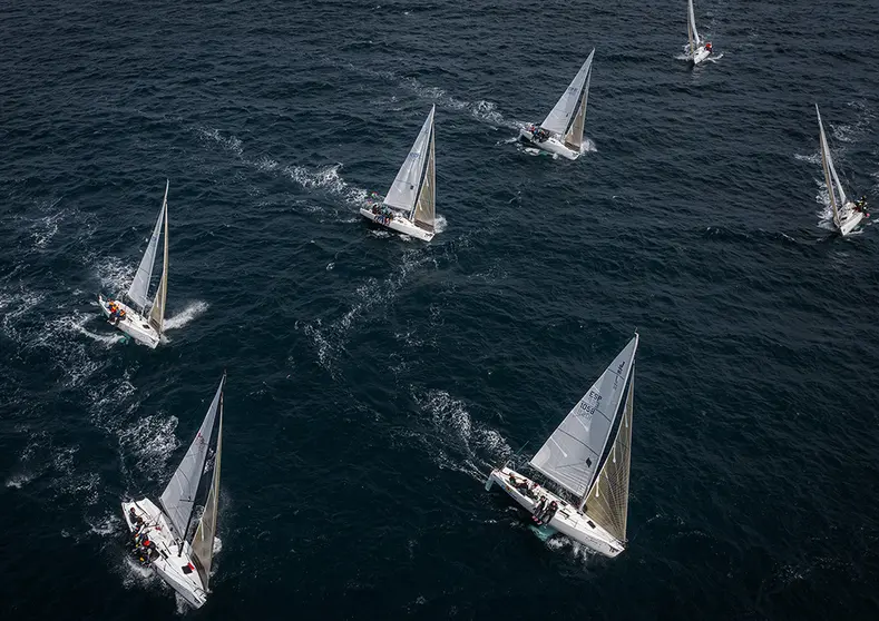 La Liga de Invierno Baitra J80 inaugura la temporada de vela en Baiona. JACOBO BASTOS.