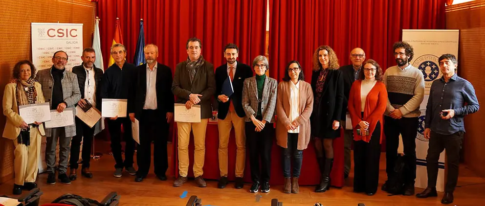 Trabajadores del CSIC con 25 o 50 años de servicio.