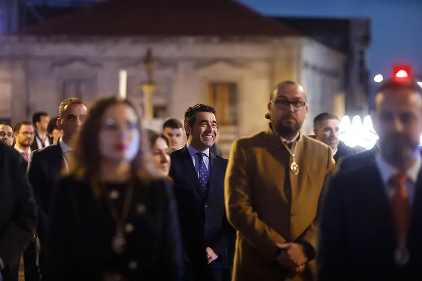 Luis López amosa o respecto da Deputación polas tradicións e a cultura da provincia coa asistencia á procesión de San Telmo, en Tui.