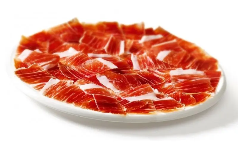 Plato de jamón Ibérico.