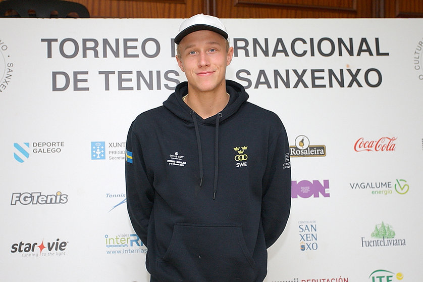 Leo Borg. El tenista sueco ya se encuentra en Sanxenxo a la espera de comenzar su ronda de participación en el ITF M15.