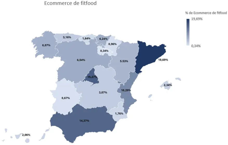 ¿Dónde se consumen más alimentos online? Mapa de actividad en 2024.