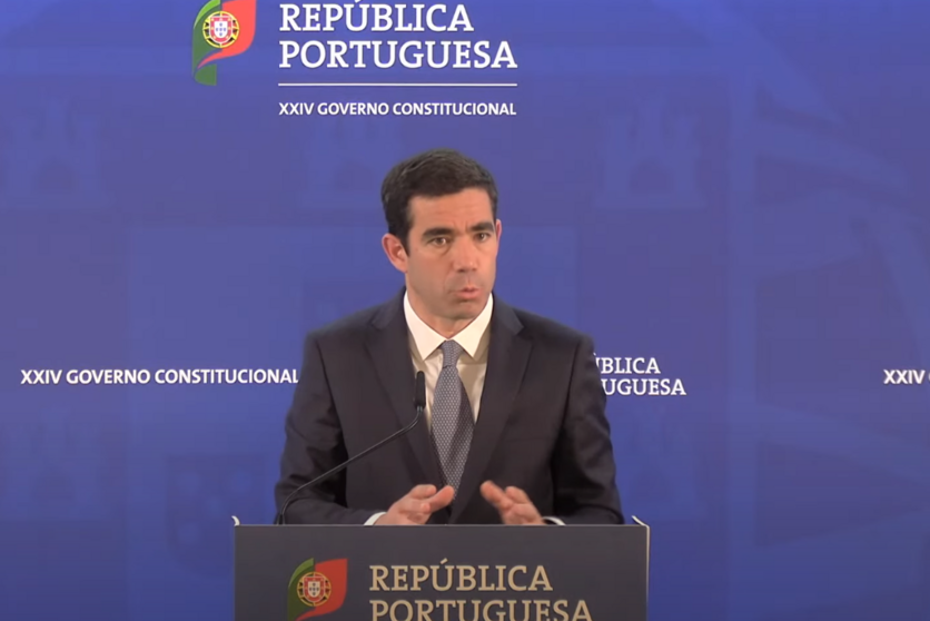 Ministro da Presidência, António Leitão Amaro, na conferência de imprensa do Conselho de Ministros, Lisboa,