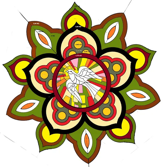 Boceto de la alfombra que se elaborará en Ferrol.