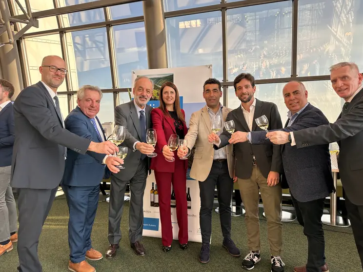 Durante a presentación de viños galegos no Parlamento Europeo, o presidente da Deputación destacou o papel do enoturismo e da DO Rías Baixas como embaixadores turísticos da provincia.