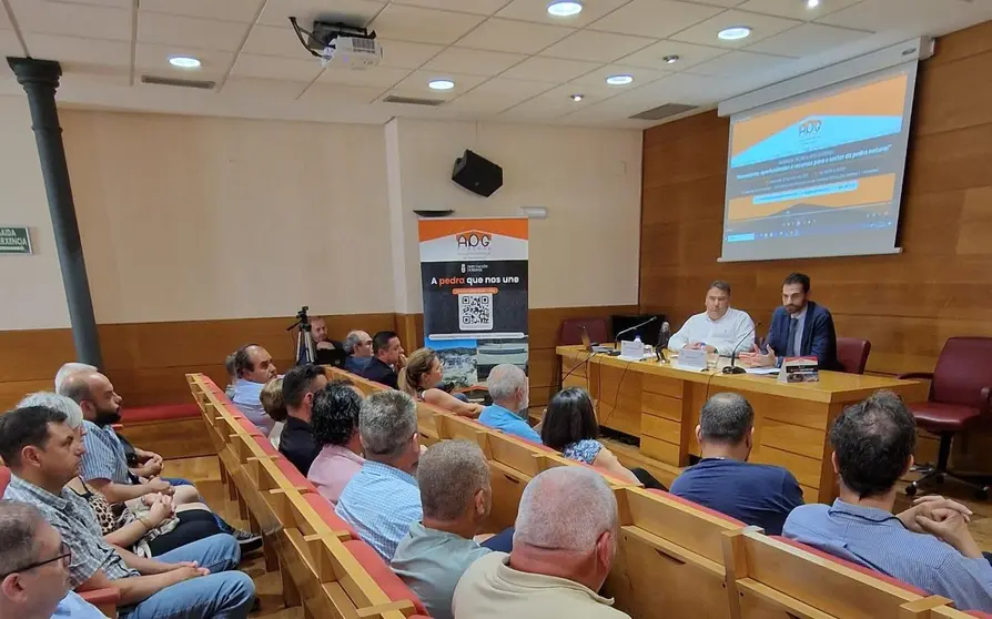 El director xeral de Planificación Enerxética e Minas, Pablo Fernández Vila, participa en la clausura de la jornada Normativas, oportunidades y recursos para el sector de la piedra natural.
