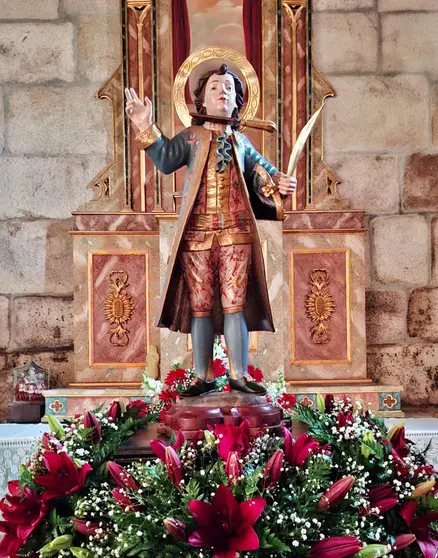 Imagen de san Pelayo en Albeos.