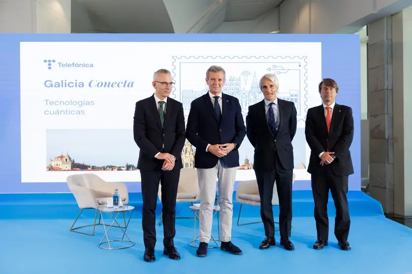 El presidente de la Xunta participa en la jornada Galicia Conecta, organizada por Telefónica en la Cidade da Cultura, y centrada en las tecnologías cuánticas.