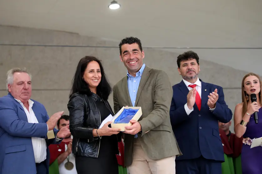 Luis López, presidente de la Deputación de Pontevedra, en un momento de entrega de premios.