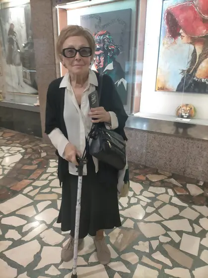 Mary Quintero durante su visita.