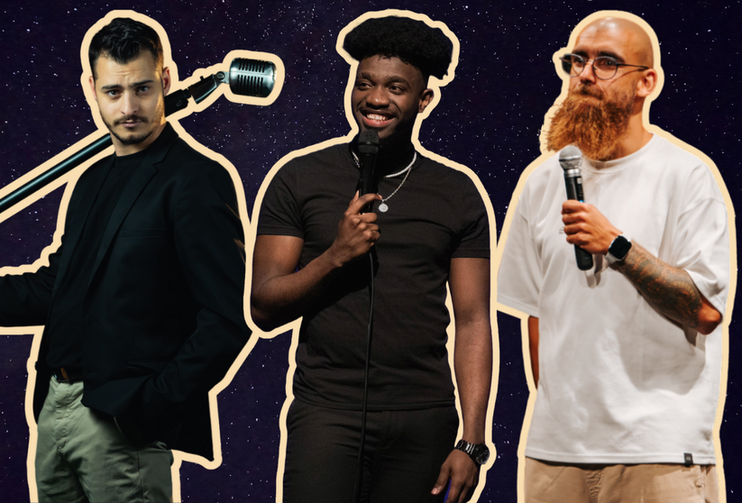 Miro Vemba, Nuno Lacerda e João Faquire, os humoristas que irão atuar no último espetáculo da temporada das "Esposende Comedy Sessions" o 28 de agosto.