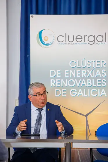 José Ramón Franco, presidente del Clúster de Energías Renovables de Galicia (CLUERGAL), durante la jornada sobre los Certificados de Ahorro Energético (CAE) celebrada en Ferrol.